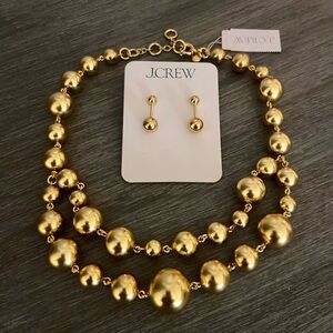J Crew necklace and earring set NWT